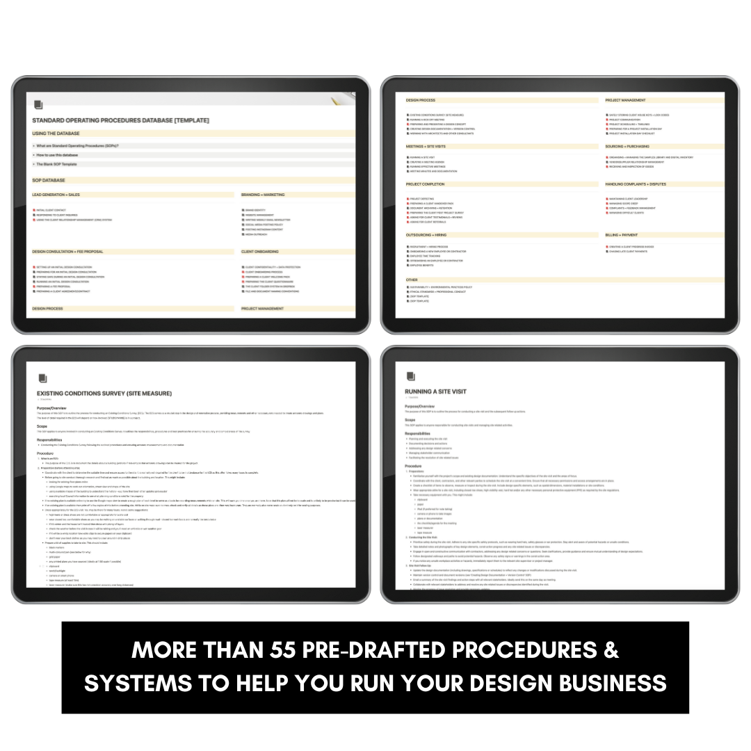 Business Procedures (SOP) Database: Streamline your Systems + Processes