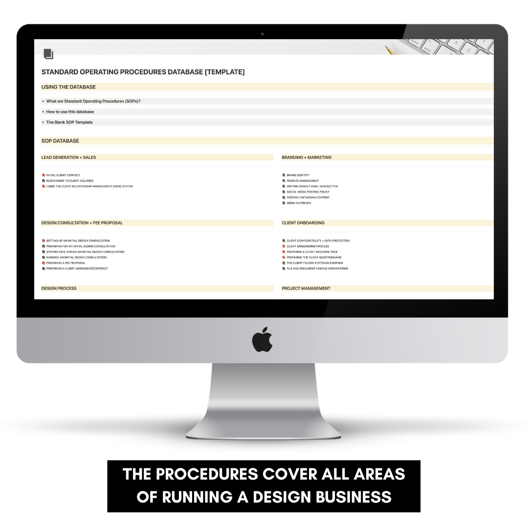 Business Procedures (SOP) Database: Streamline your Systems + Processes