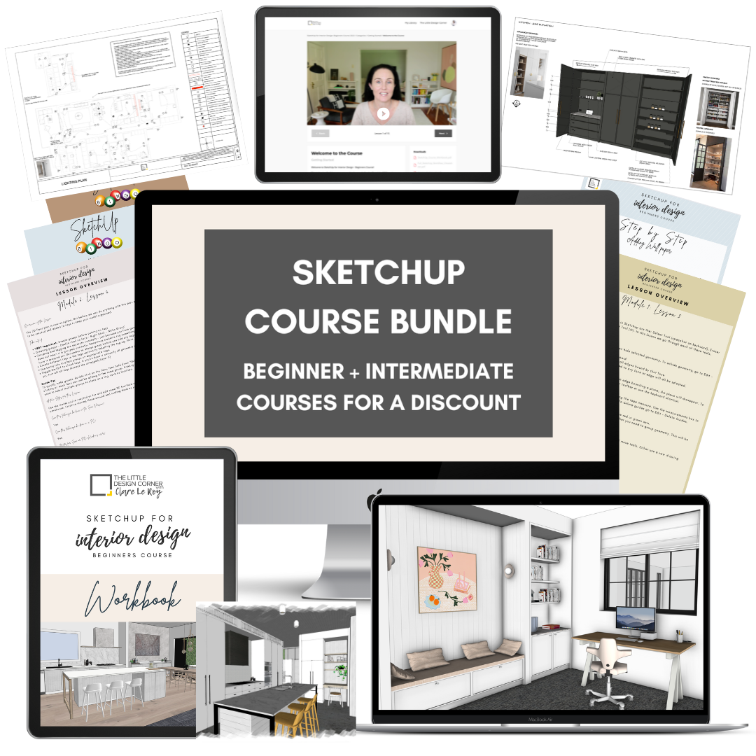 SketchUp Beginner + Intermediate Course Bundle