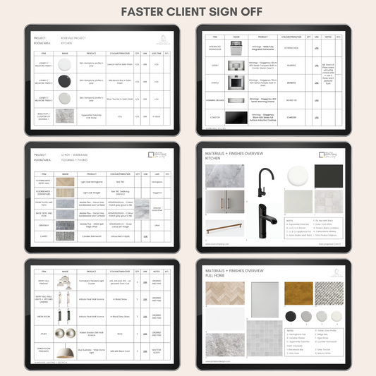 Fixtures and Finishes (FF&E) Schedule (Spec Book) Template