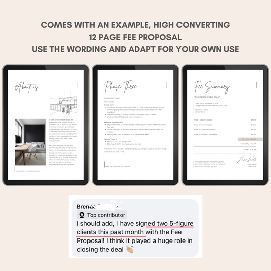 Fee Proposal Template