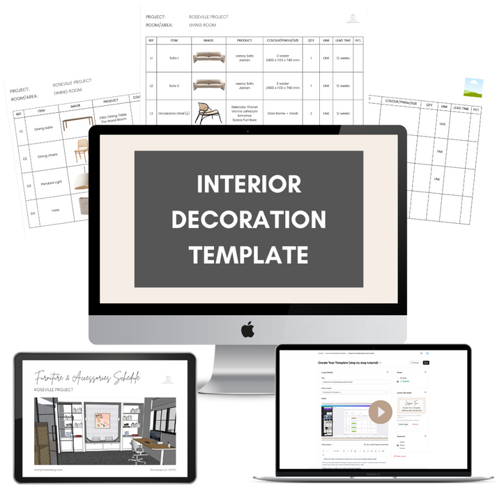 Interior Decoration (Furniture Schedule) Template – The Little Design ...