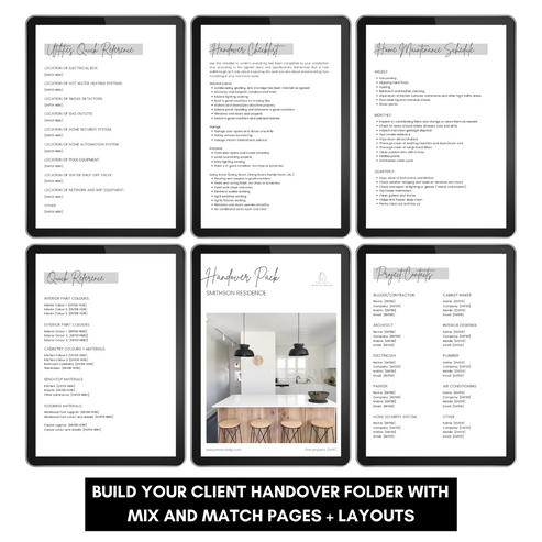 Client Handover Pack (Close Out Binder) Template – The Little Design Corner