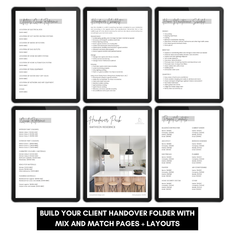 Client Handover Pack (Close Out Binder) Template – The Little Design Corner