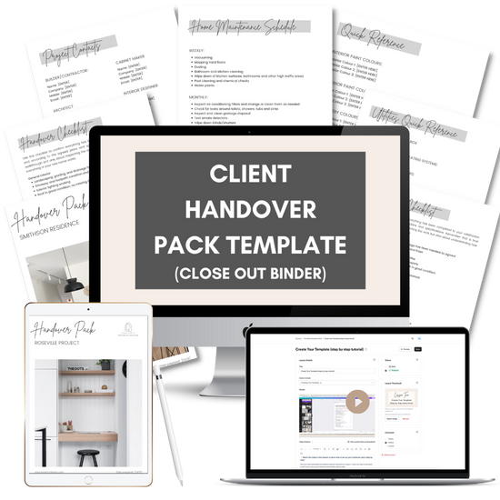 Client Handover Pack (Close Out Binder) Template – The Little Design Corner