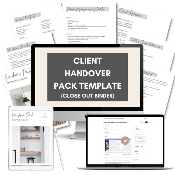 Client Handover Pack (Close Out Binder) Template – The Little Design Corner