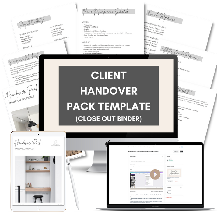 Client Handover Pack (Close Out Binder) Template – The Little Design Corner
