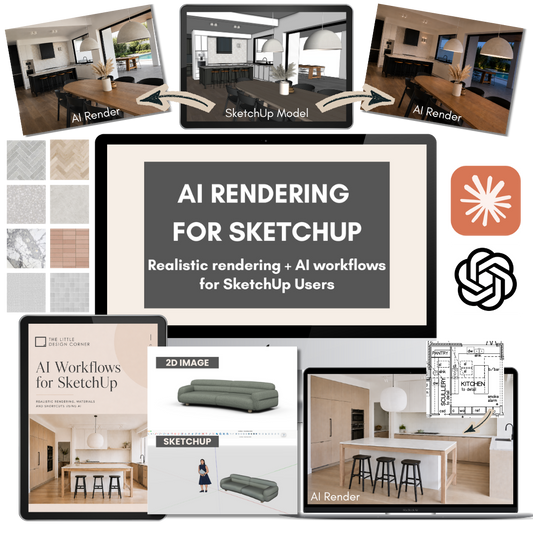 AI Rendering Workflows for SketchUp 💥 40% OFF Pre-launch Sale 💥