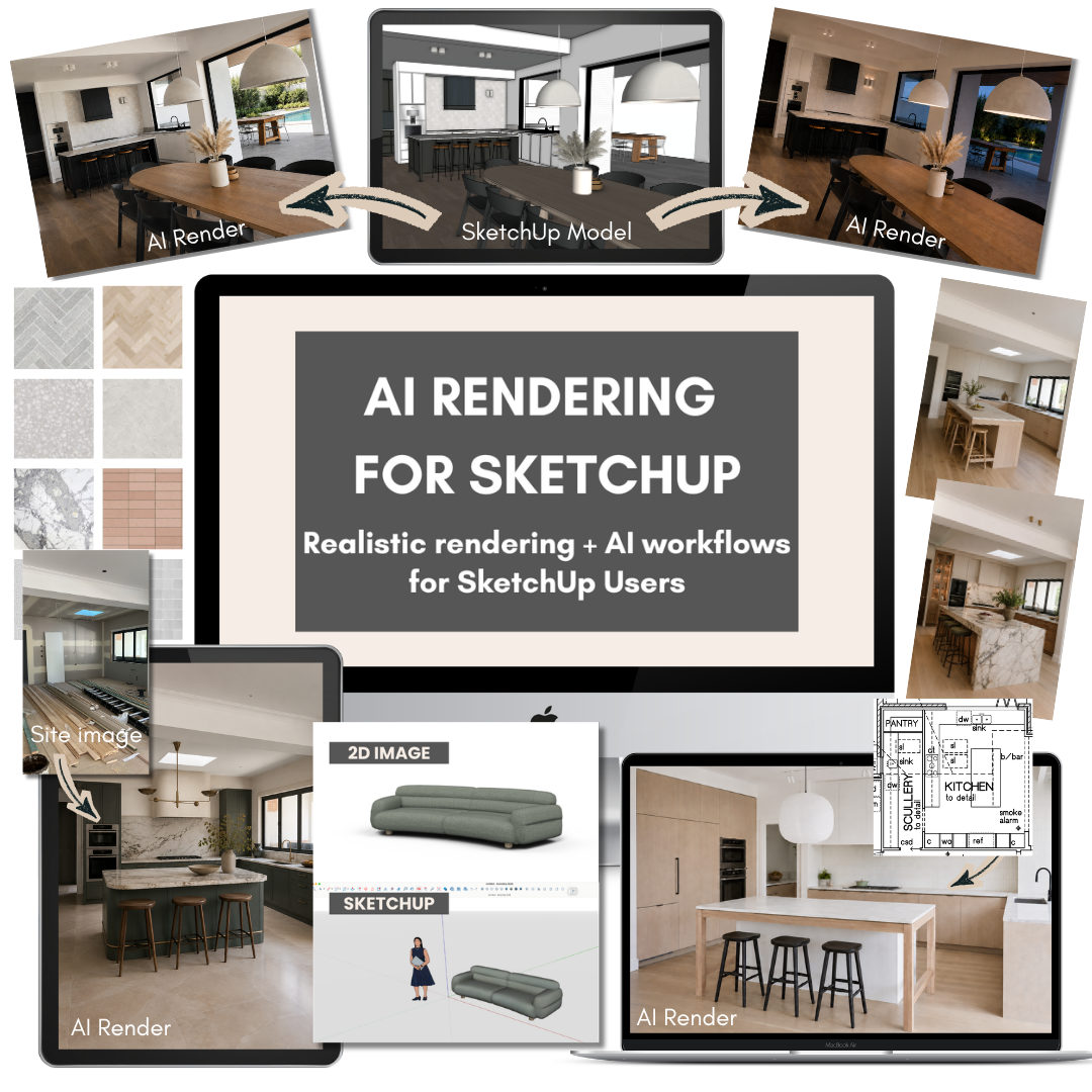AI Rendering Workflows for SketchUp 💥 40% OFF Pre-launch Sale 💥