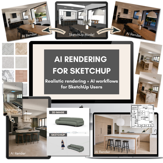 AI Rendering Workflows for SketchUp 💥 40% OFF Pre-launch Sale 💥