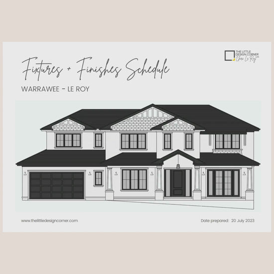 Fixtures and Finishes (FF&E) Schedule Template – The Little Design Corner